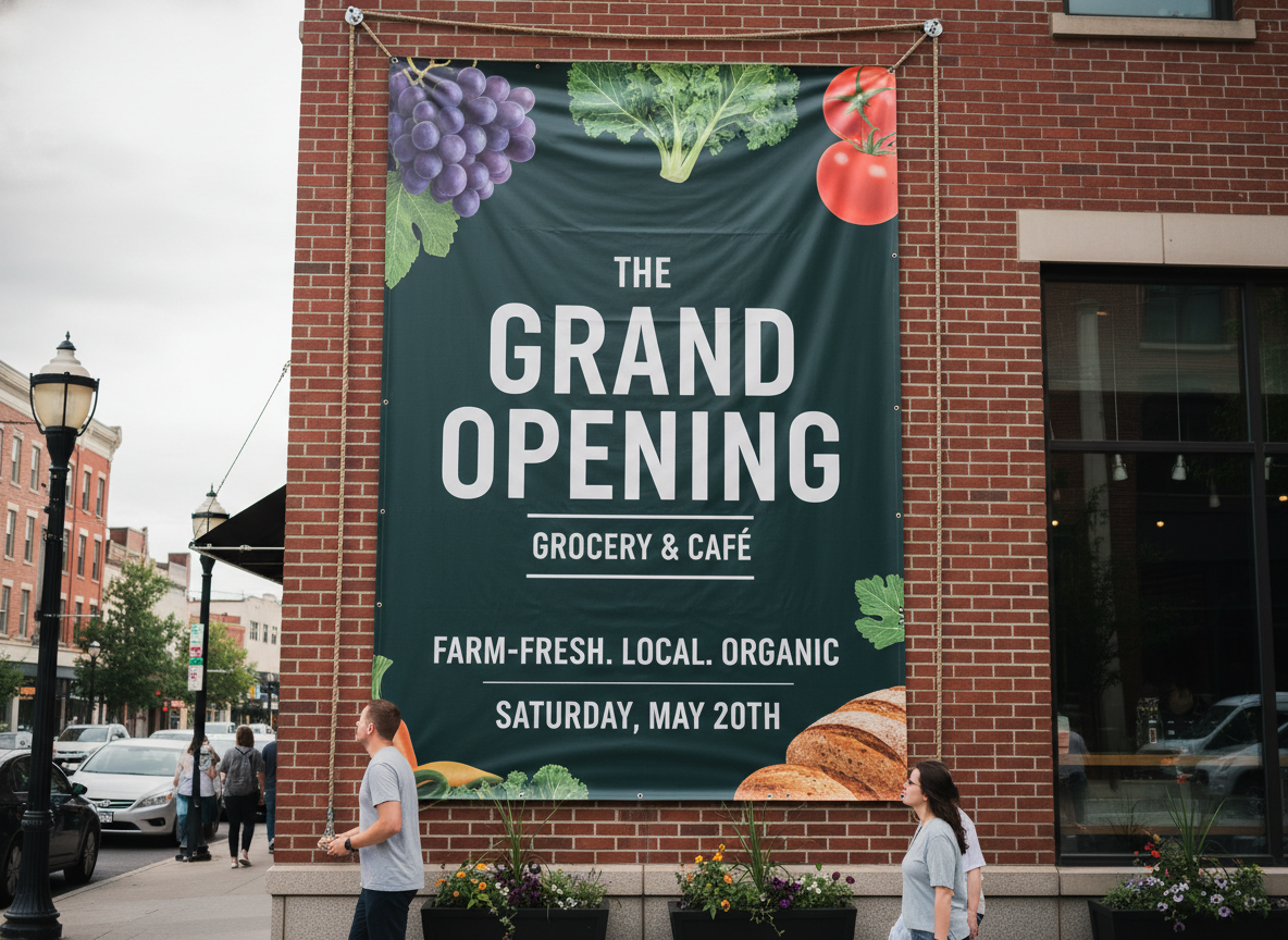 Custom Vinyl Banners – Weather-Resistant, High-Impact Advertising Upload Your Logo or Design